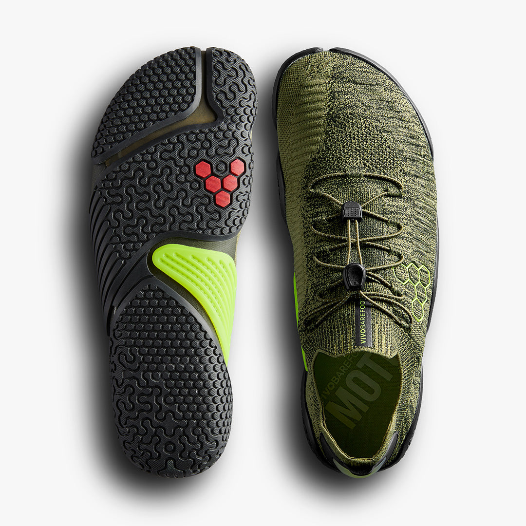 Vivobarefoot - Motus Flex - Forest Green / Acid Lime - Men's