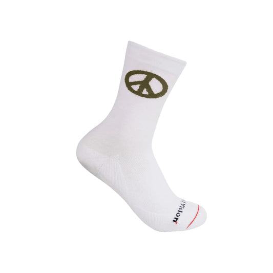 District Vision - Performance Cordura Crew Socks - White/Olive