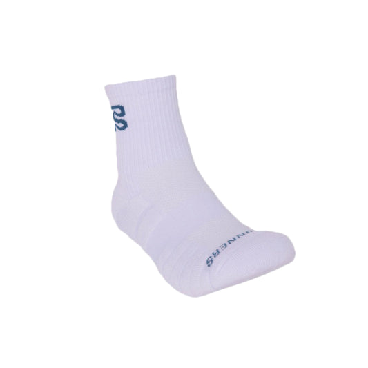 Bandit - Cushion Run Quarter Socks - Steel Blue - White - 2-pack