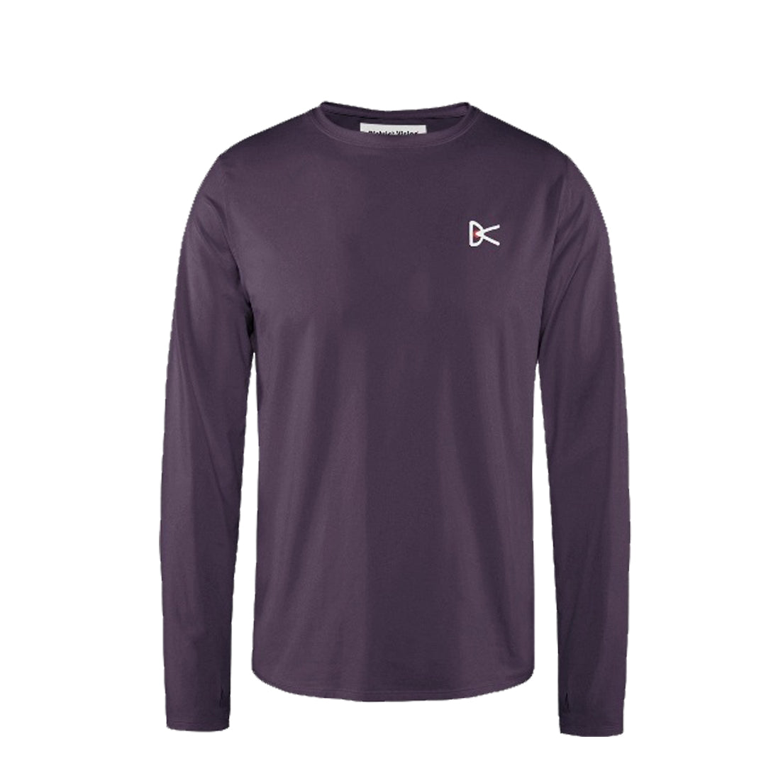 District Vision - Lightweight Long Sleeve Tee - Plum - Men's