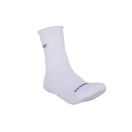 Bandit - Grid Knit Run Socks - Tide Pool - White - 2-pack