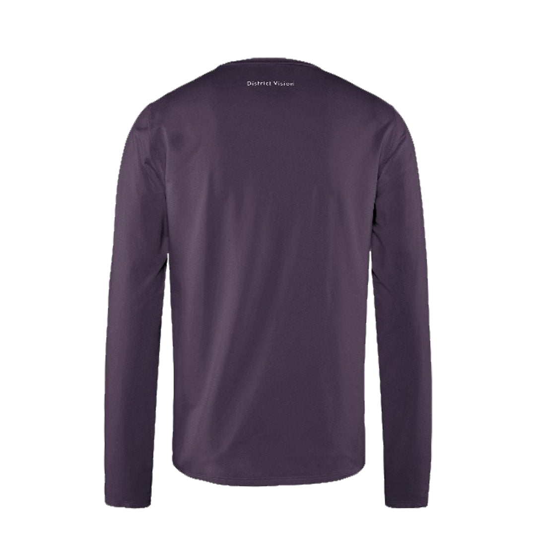 District Vision - Lightweight Long Sleeve Tee - Plum - Men's