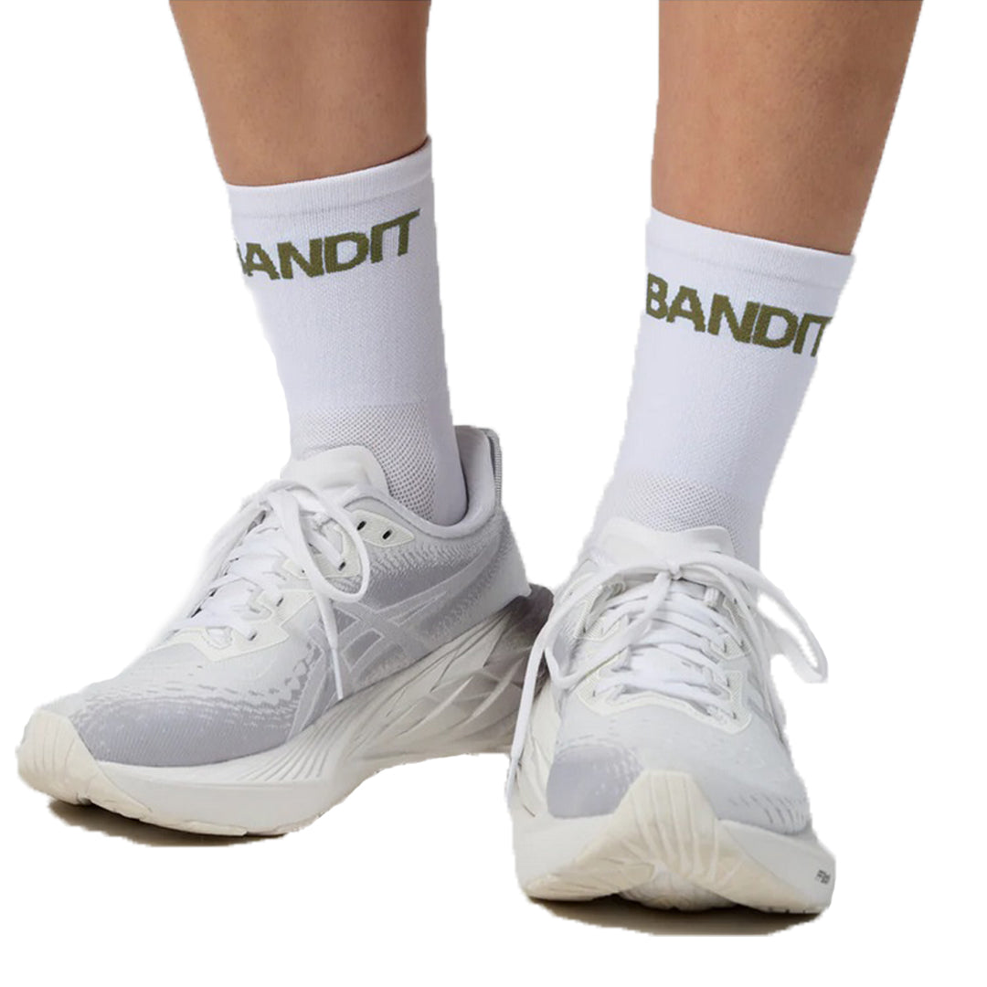 Bandit  - Lite Run Quarter Socks - Moss-White - 2-pack