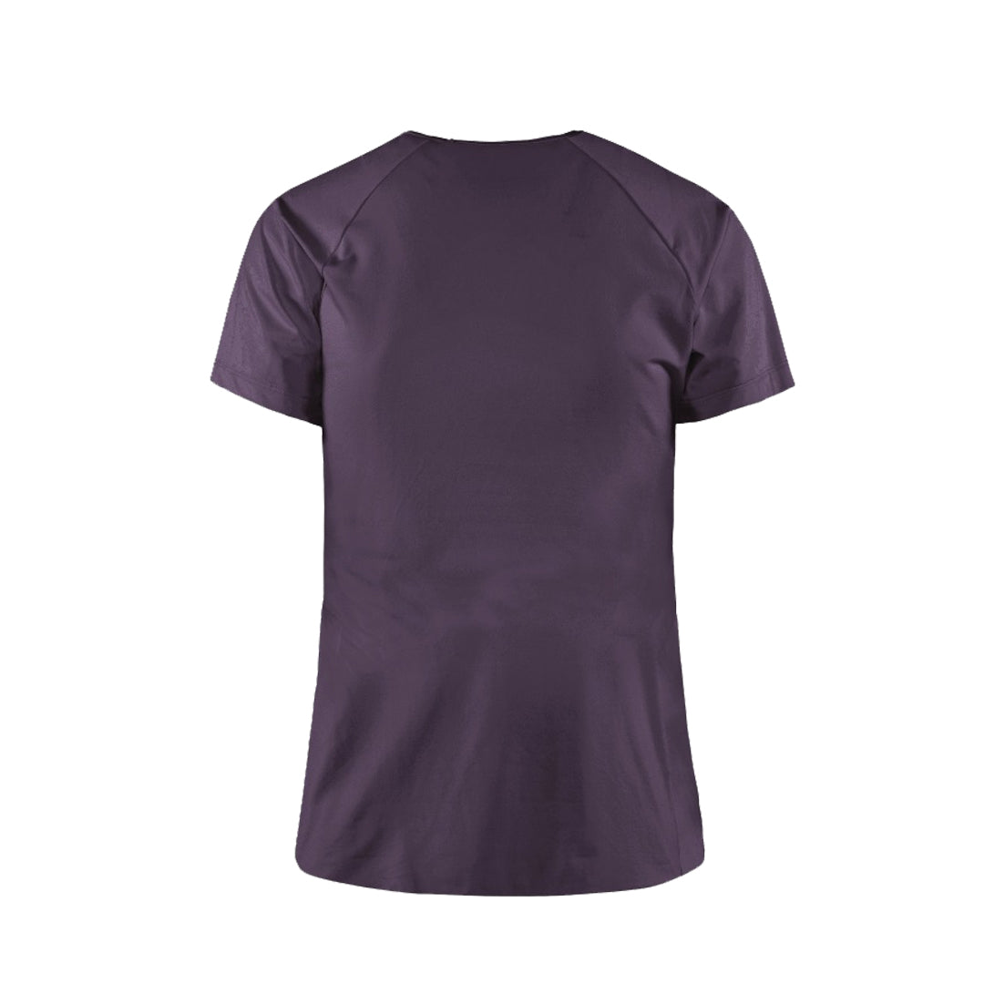 District Vision - Lightweight Short Sleeve Fitted Tee - Plum - Women's