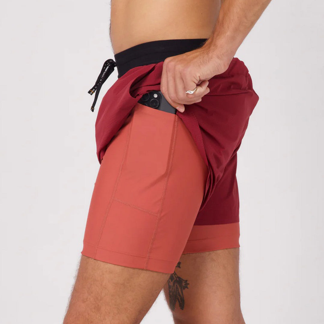 Bandit - Vento™ 4" 2-in-1 Short - Cherry Spice - Men's