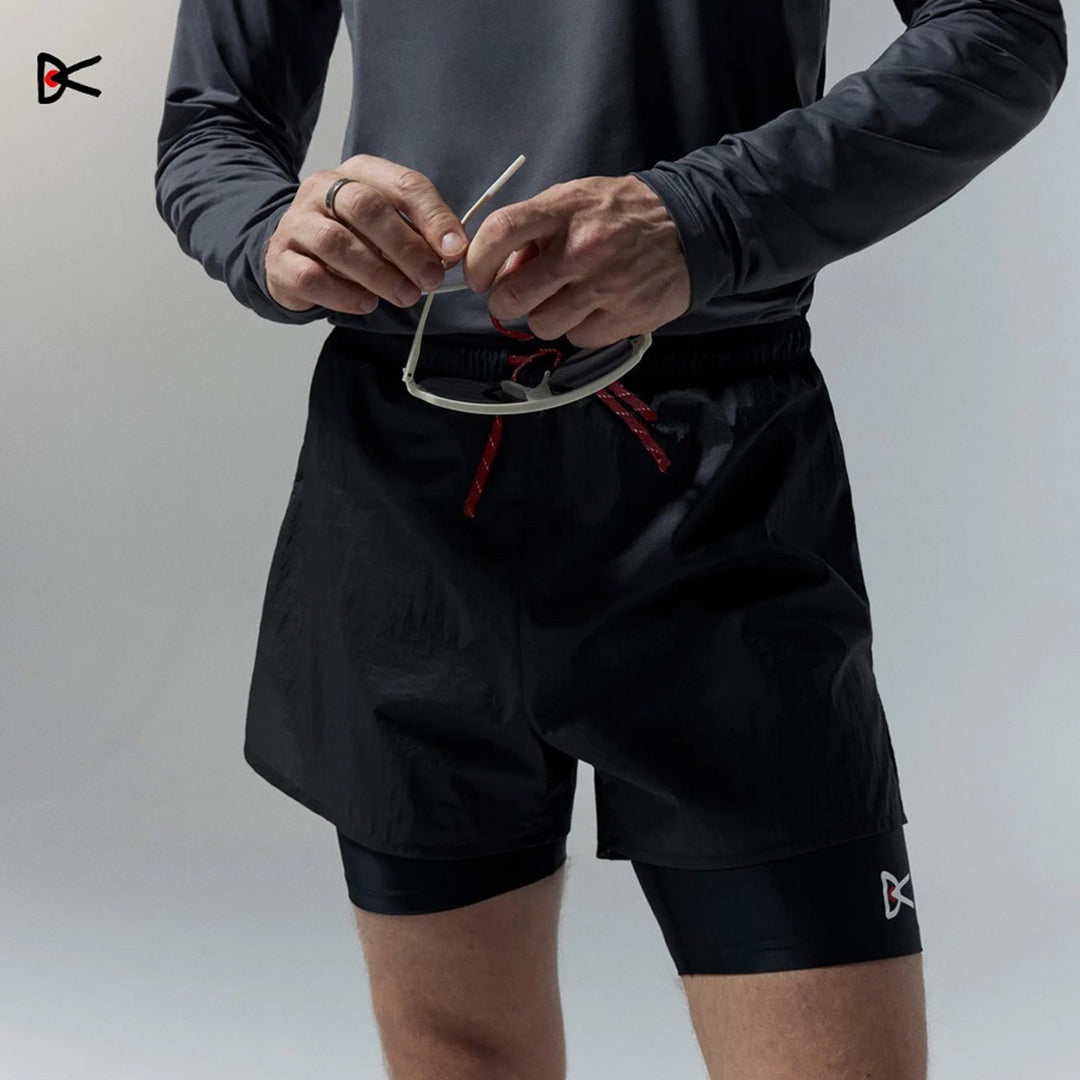 District Vision - Ripstop Layered Trail Shorts - Black - Men's