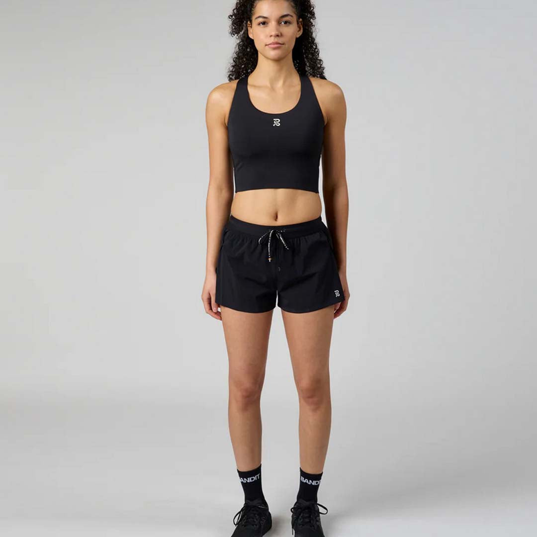 Bandit - Stamina™  Scoop Neck Race Crop - Black - Women's