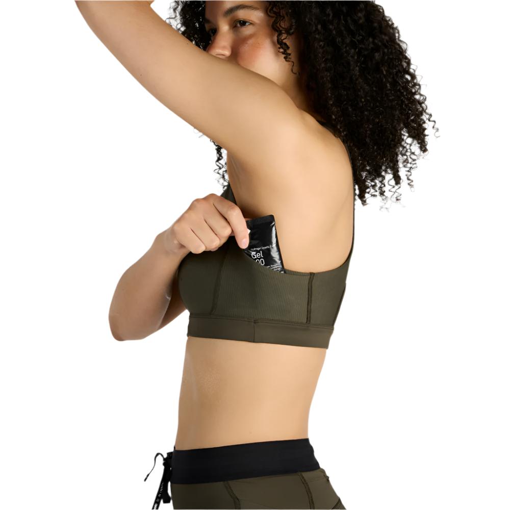 Bandit - Cadence Scoop Neck Run Bra - Olive - Women's