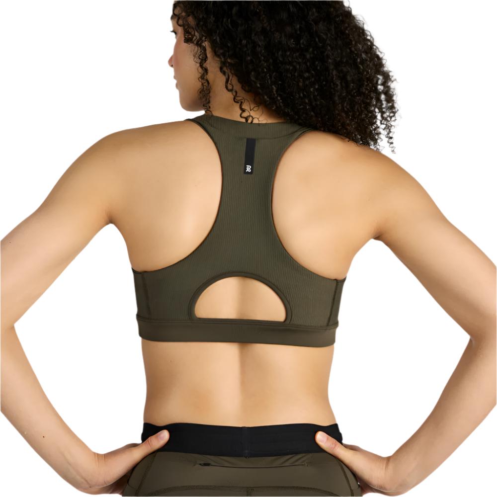 Bandit - Cadence Scoop Neck Run Bra - Olive - Women's