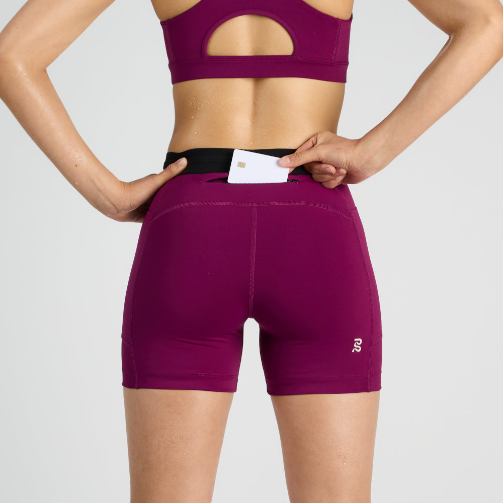 Bandit - Stamina 5" Compression Shorts - Deep Plum - Women's