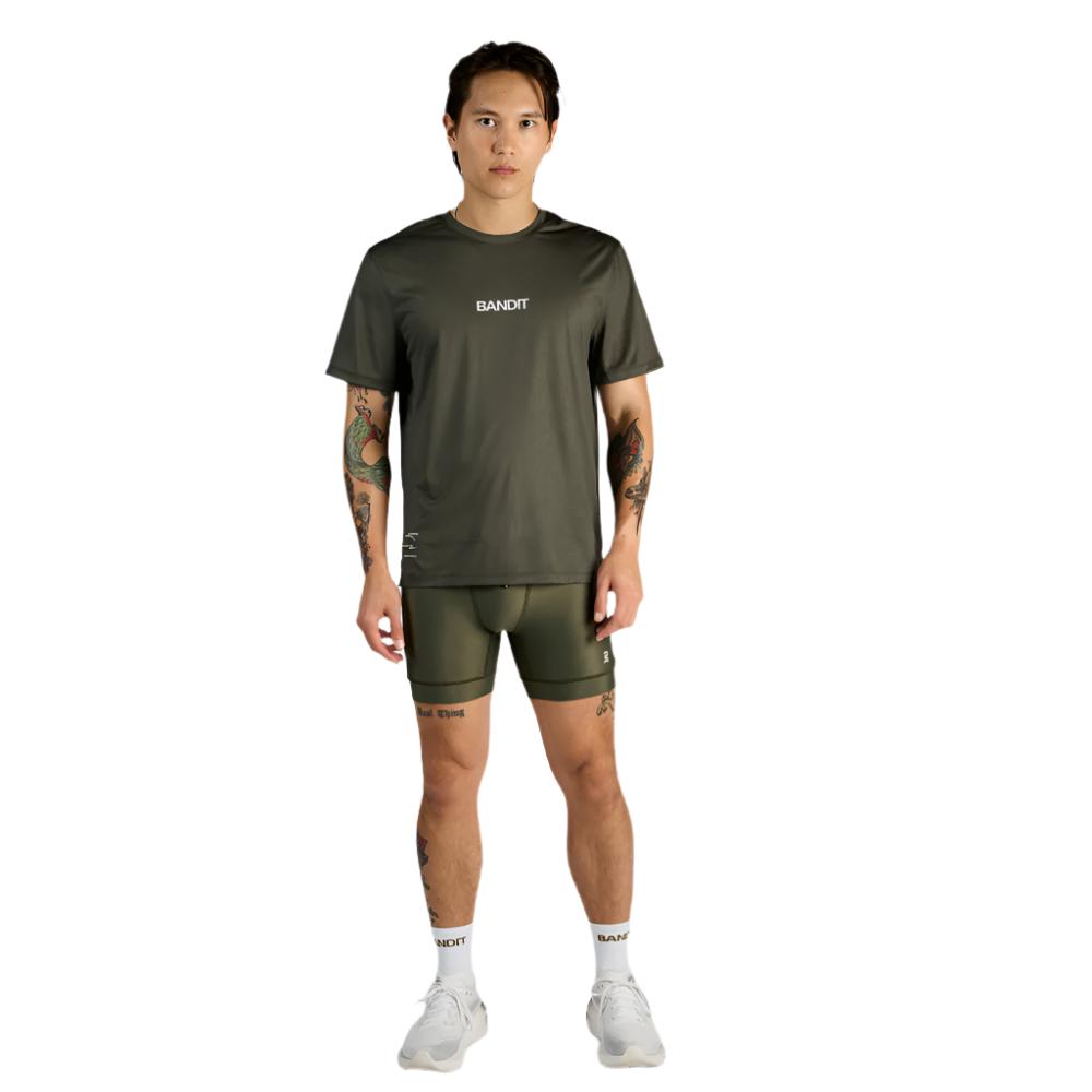 Bandit - Drift "Into The Distance" Performance Tee - Olive - Men's