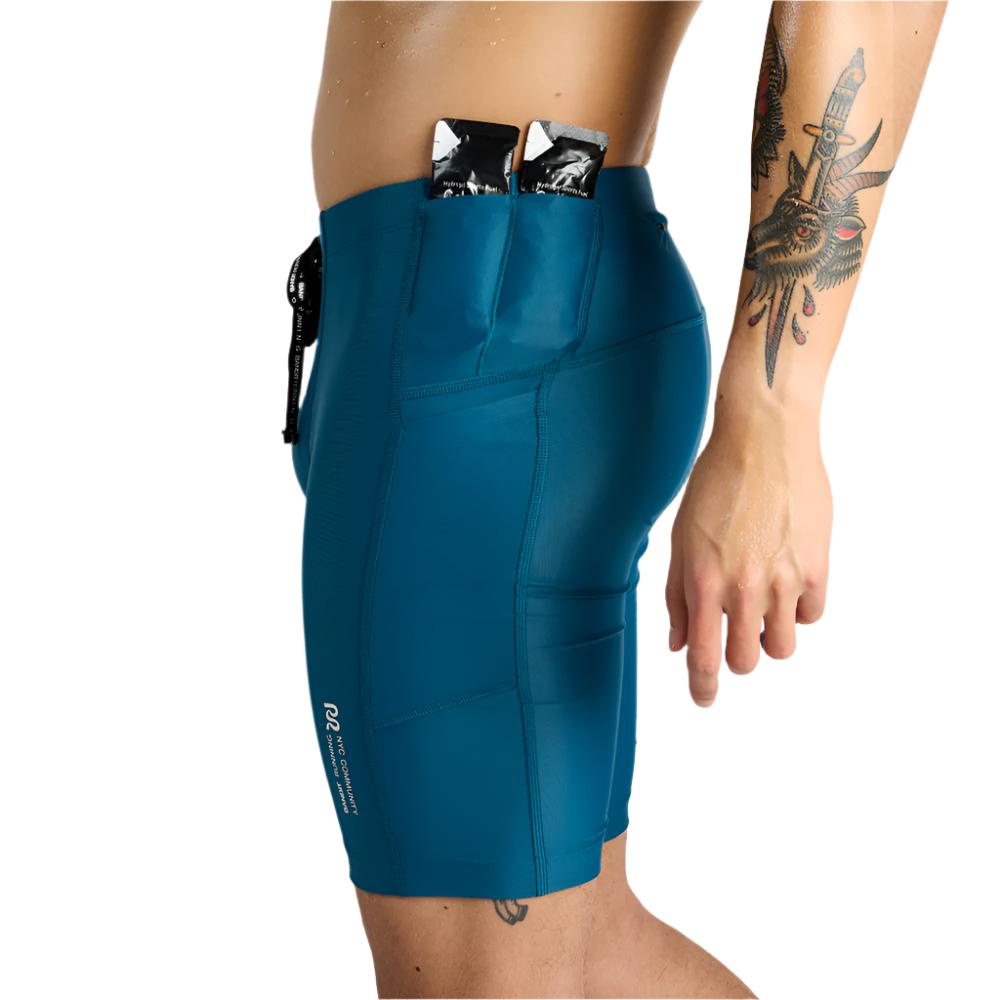 Bandit - Superbeam™ 7 Pocket 1/2 Half Tights - Deep Teal - Men's