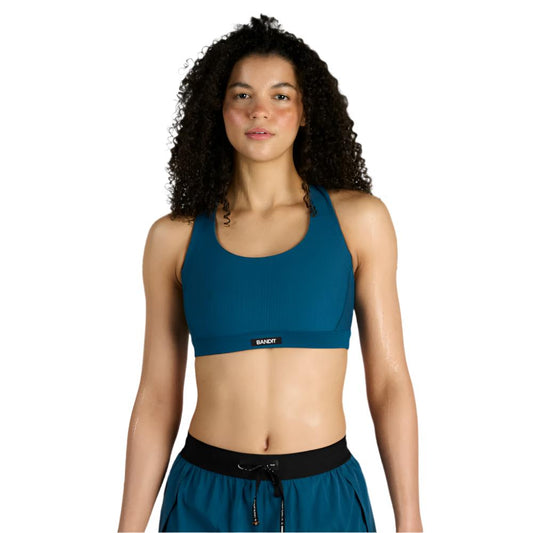 Bandit - Cadence Scoop Neck Run Bra - Deep Teal - Women's