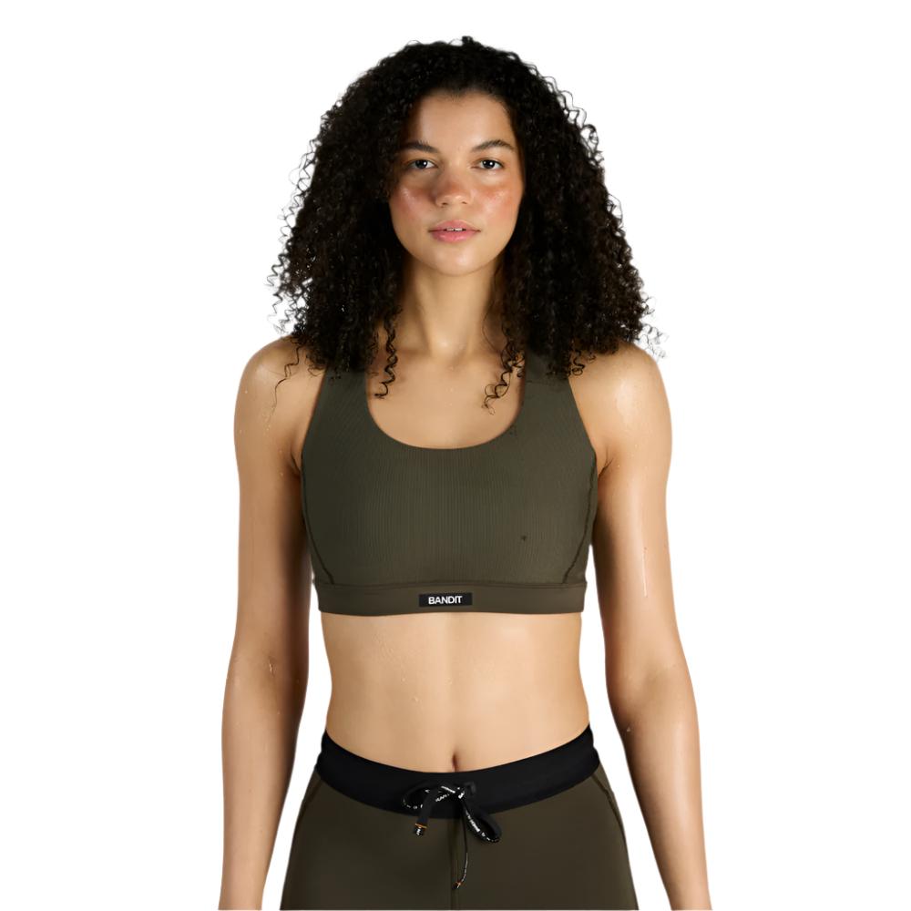 Bandit - Cadence Scoop Neck Run Bra - Olive - Women's