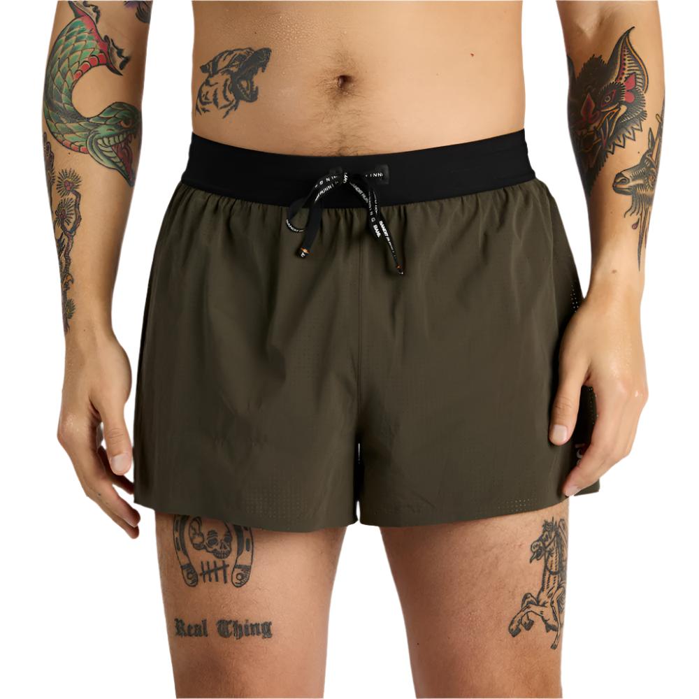 Bandit - Vento™ 3" Splitty Short - Olive - Men's